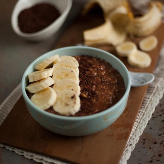 Kuhani čokoladno bananini ovseni kosmiči