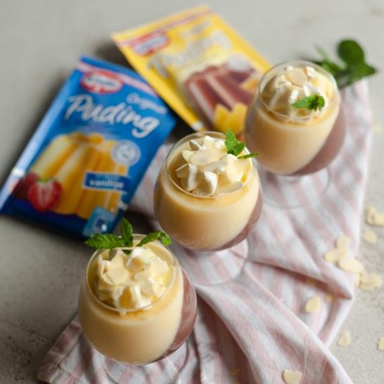 Vanilija čokolada puding s smetano