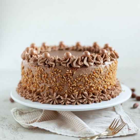 Preprosta lešnikovo čokoladna torta